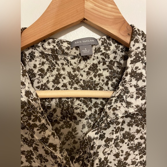 Ann Taylor Size 6 100% Silk Sheer Blouse - Picture 4 of 4
